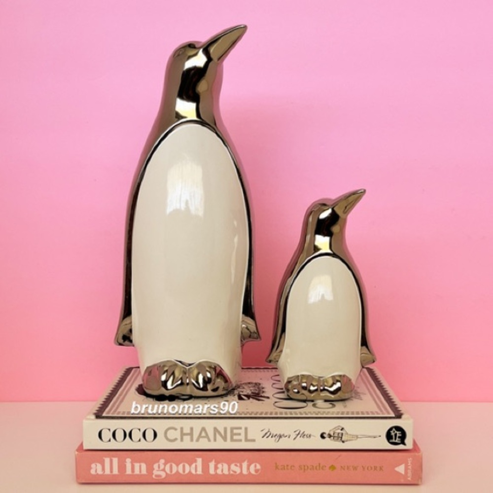 Z Gallerie Ceramic Penguin Figurines